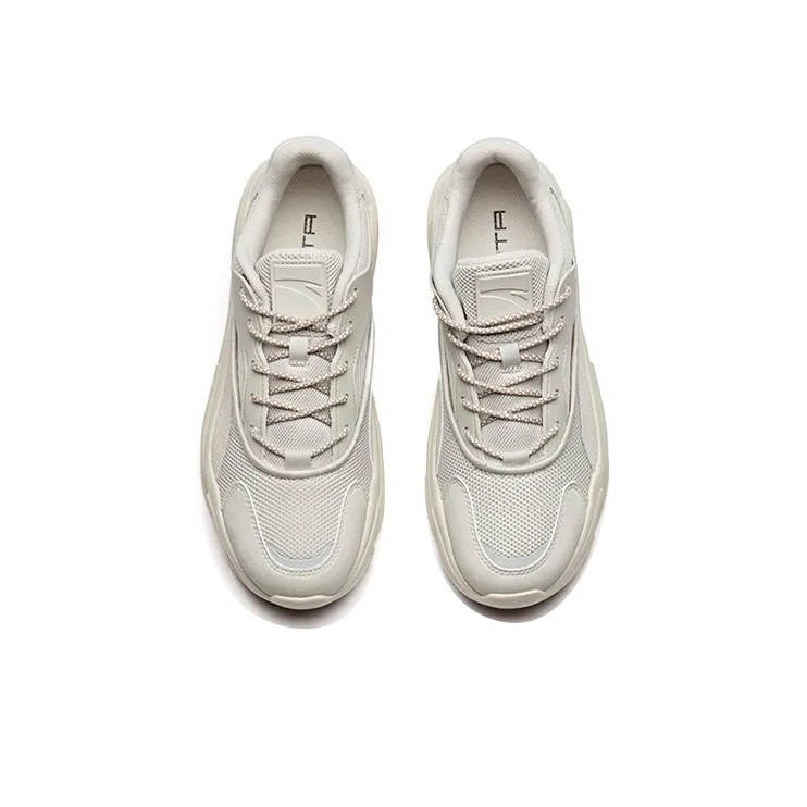 Anta Life Collection Slip Resistant, Abrasion Resistant, Breathable Low Top Casual Shoes Men's Linen Gray-3