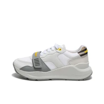 Burberry Vintage Non slip Lightweight Low Top Athletic Shoes Men's White Gray