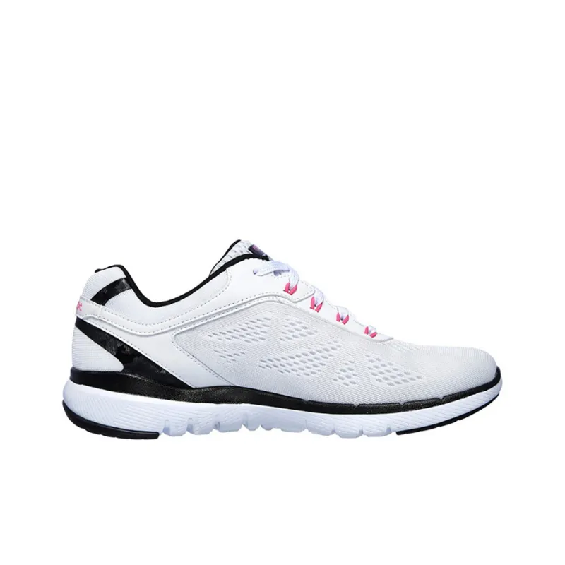 Skechers Flex Appeal 3.0 Low Top Running Shoes White/Black/Pink Women's-1