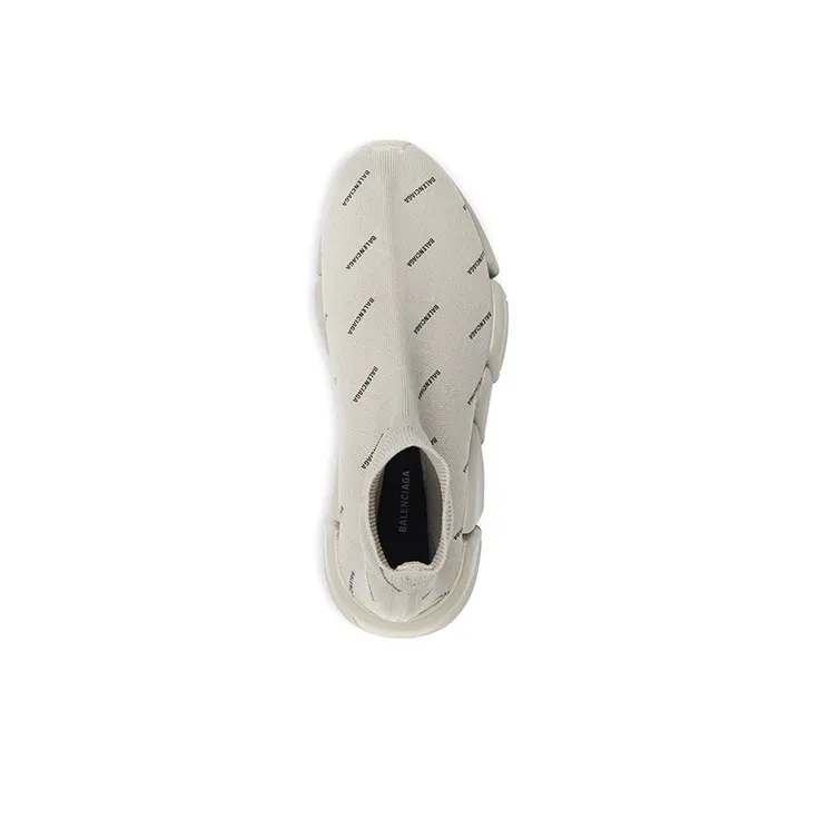 Balenciaga Speed Trainer 2.0 Allover Logo Beige Women's-3