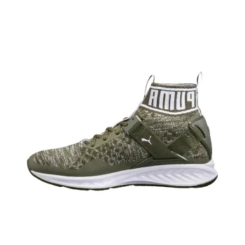 PUMA Ignite EvoKnit Running Shoes Green/White