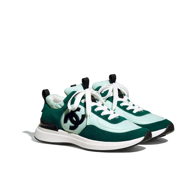 CHANEL Women's Suede Calfskin Sneaker 'Light Green' Women's-2