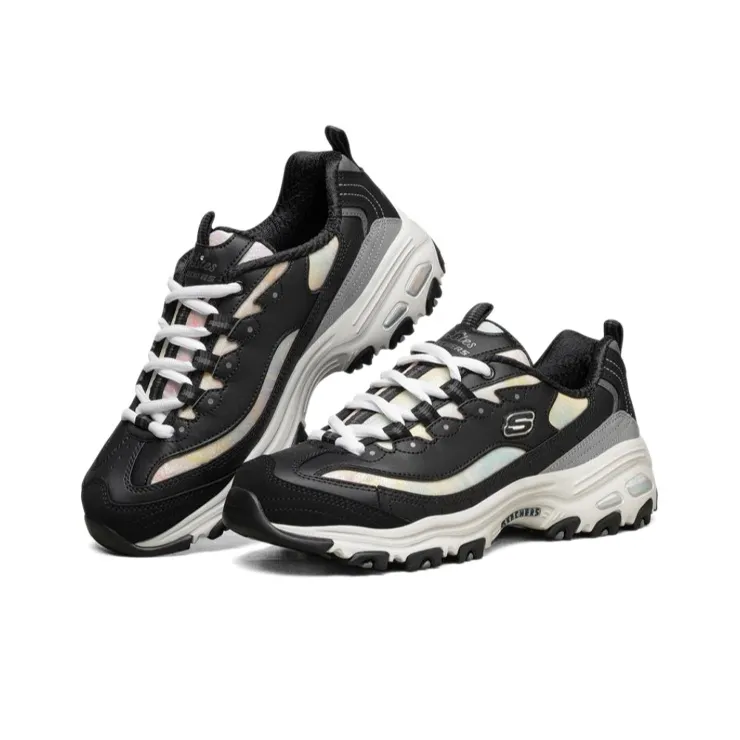 Skechers D'lites 1.0 Running Shoes Black/White/Grey Women's-2