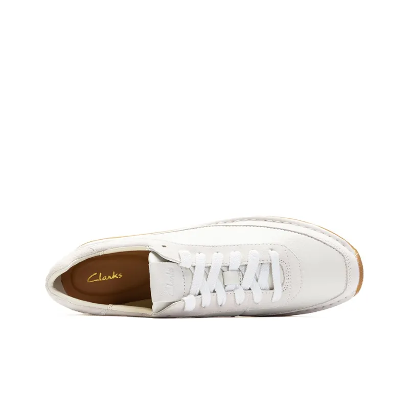 Clarks Low Top Sports Casual Shoes Men's White Light Gray-3