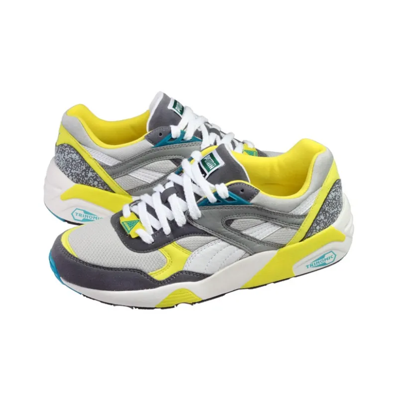 PUMA R698 Trinomic Sneakers Grey/Yellow-1