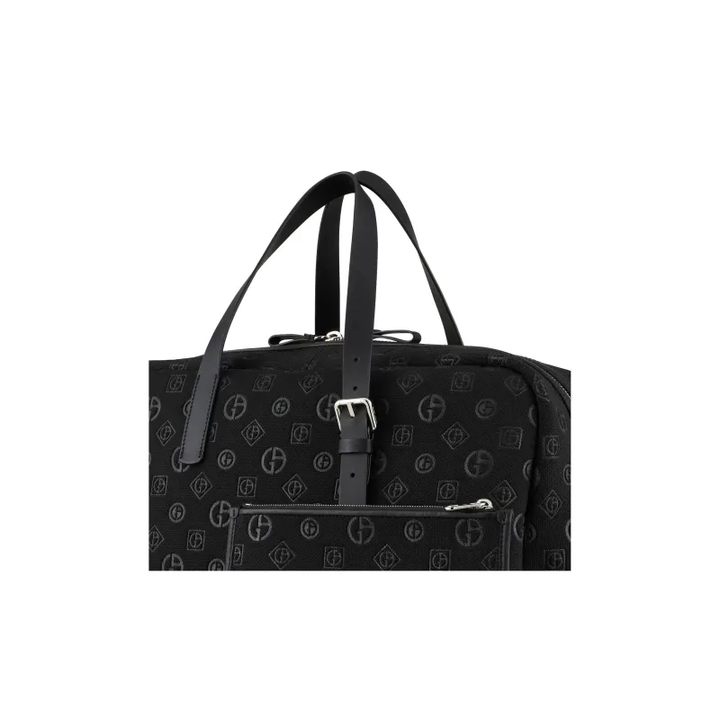 GIORGIO ARMANI Polyester Polyamide Blend Handbag Men's Black-4