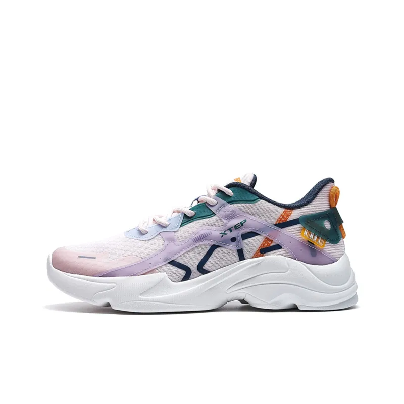 XTEP Anti Slip Wear Resistant Low Top Sports Casual Shoes Women's Pink-0