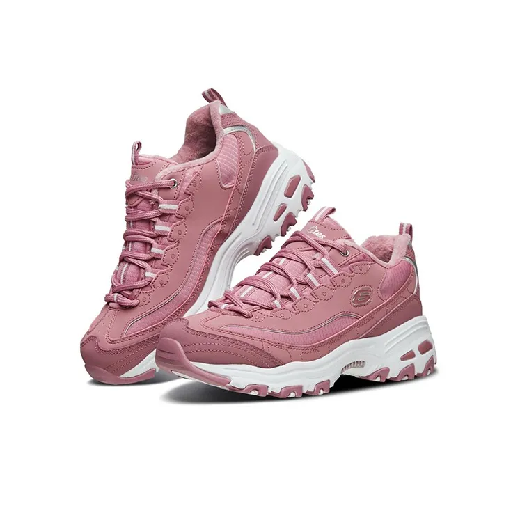 Skechers D Lites 1.0 Low Top Running Shoes Pink Women's-2