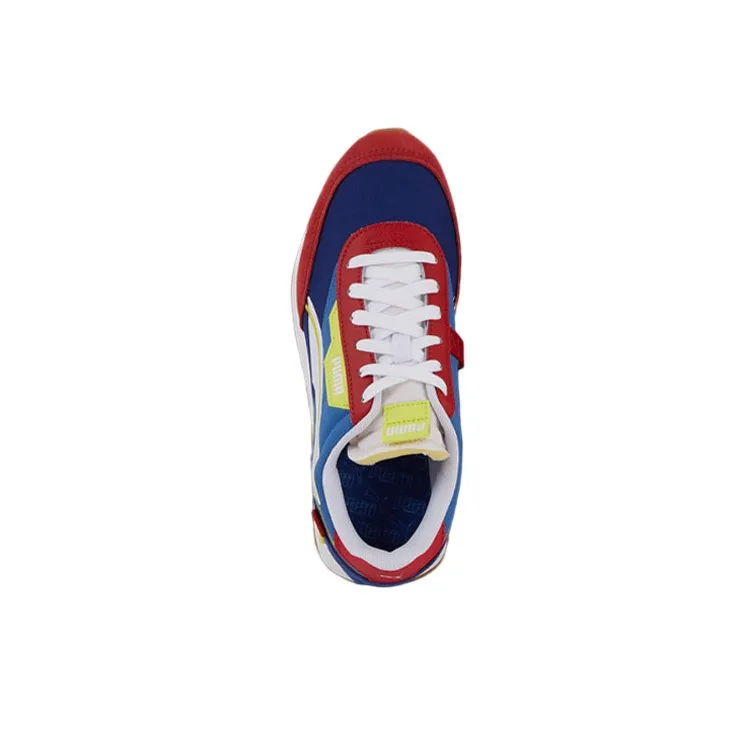 PUMA Unisex Future Rider Twofold Sd Running Shoes White/Red/Blue-4