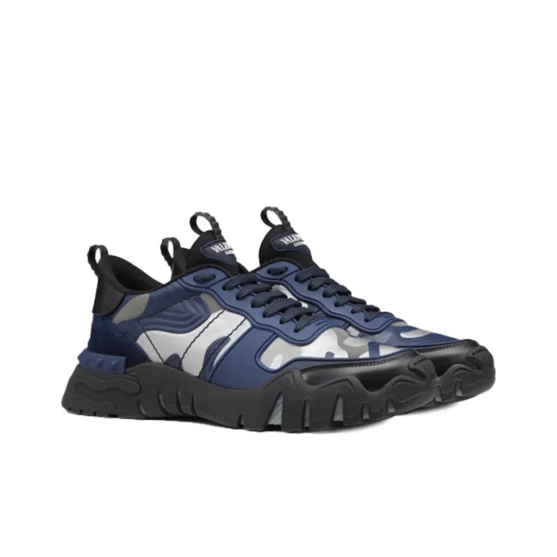 Valentino Rockrunner Lightweight Low Top Casual Shoes Men's Blue-2