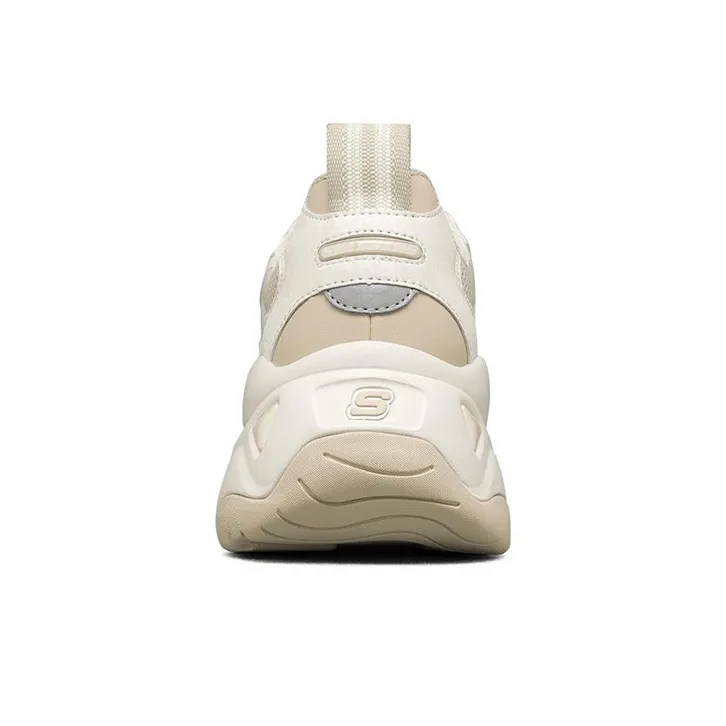 Skechers D'LITES 3.0 Cushioning Anti Slip And Wear Resistant Low Top Casual Shoes Women's White Beige-3
