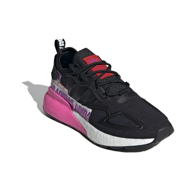 Adidas Originals Zx 2K Boost 'Wordmark Heel Stripe Black Pink' Women's-2