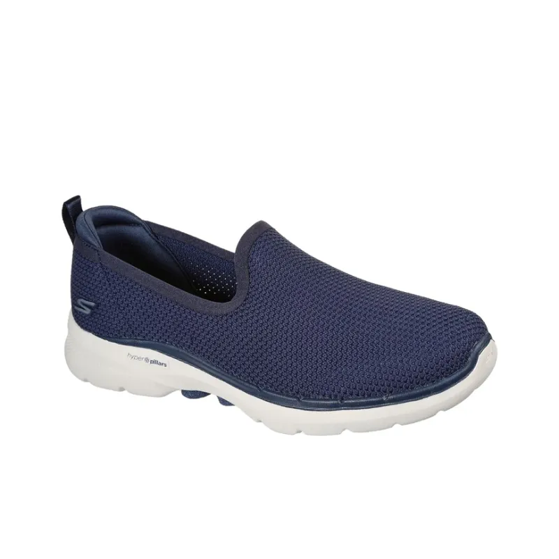 Skechers Go Walk 6 Casual Shoes Women's Low Top Marine Blue/White-2