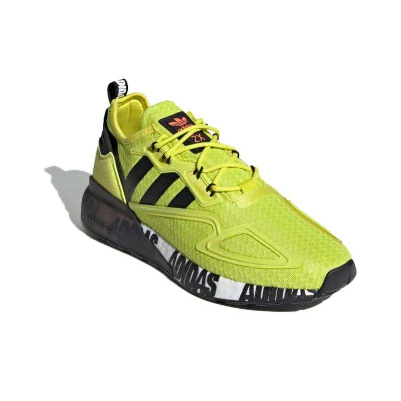 Adidas Zx 2K Boost Bold Logo Graphic Acid Yellow-1
