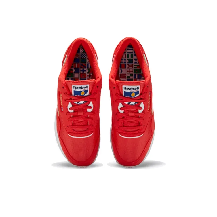 Reebok Women's Classic Nylon 'Collage Of Flags Radiant Red'-4