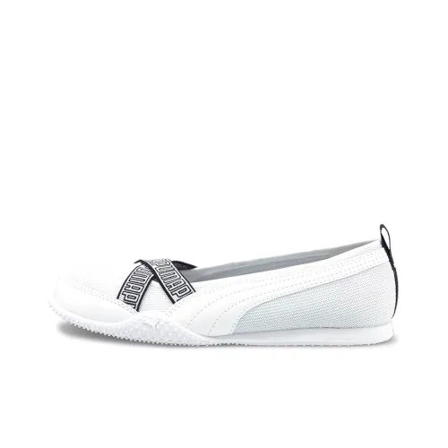 PUMA Non-slip Wear-resistant Shock Absorption Low-Top Casual Shoes Women's White