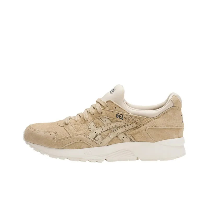 Asics Gel-Lyte V Anti-Slip And Wear-Resistant Lightweight Low-Top Casual Shoes Unisex Beige Brown-0