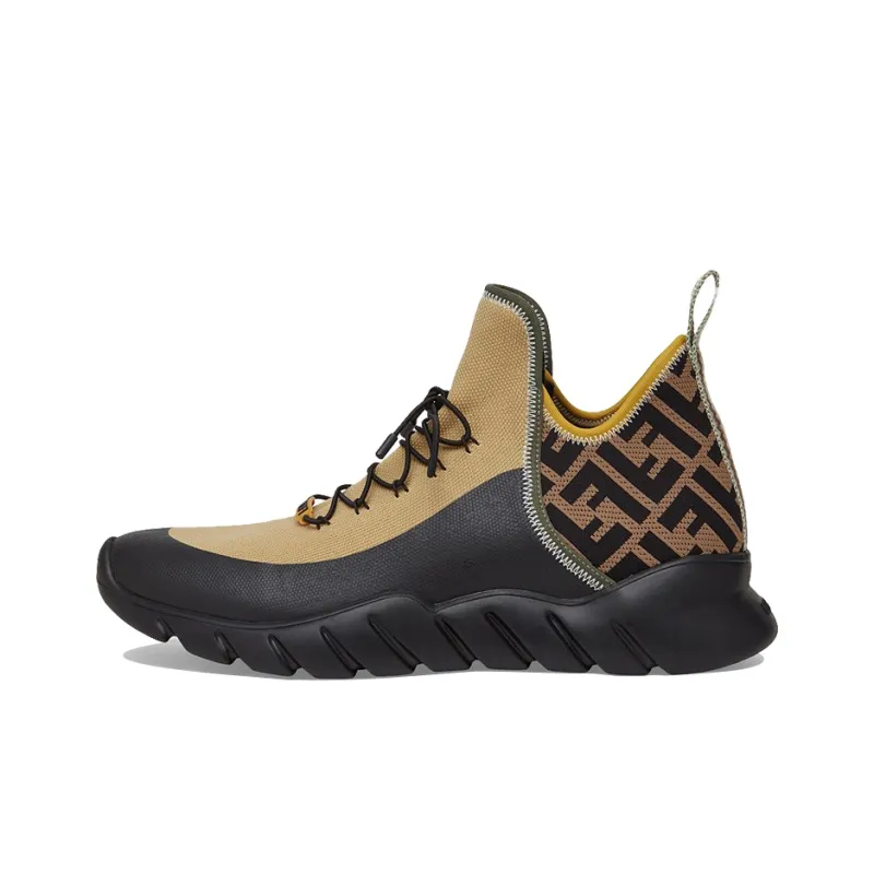 FENDI Mid Top Casual Shoes Men's Black-0