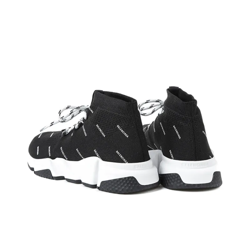 Balenciaga Speed Lace Up All Over Print Black-3