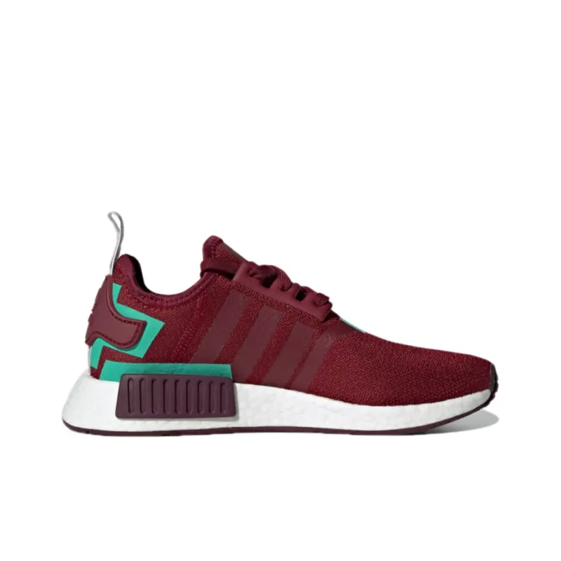 Adidas Nmd R1 Collegiate Burgundy Hi Res Green Women's-1