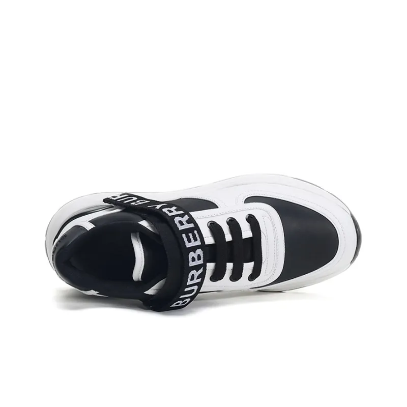 Burberry Low Top Athletic Shoes Men's Black White-6
