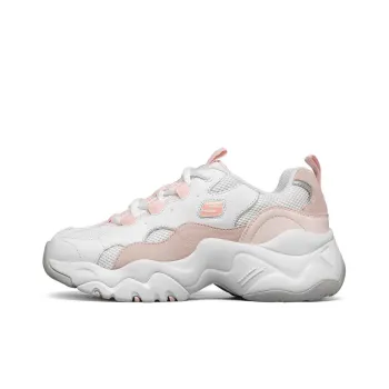 Skechers D'LITES 3.0 Cushioned Slip Resistant Breathable Coverage Low Top Casual Shoes Women's White Pink
