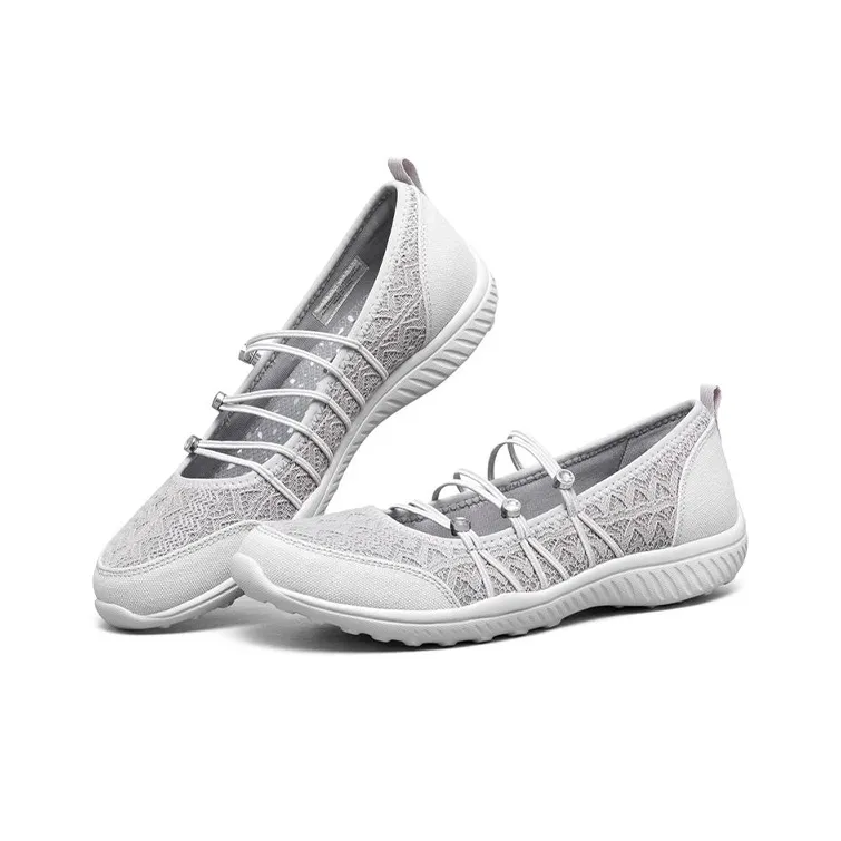 Skechers BE Light Slip on Shoes Grey Women's-2