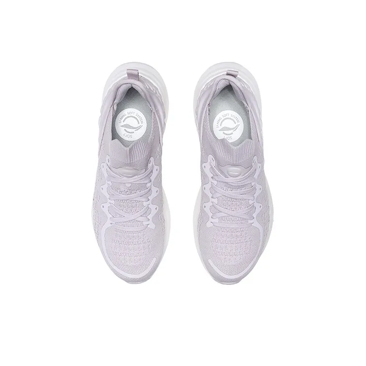 LiNing EazGo Comfortable Collection Lightweight Low Top Sports Casual Shoes Women's Purple Gray-3
