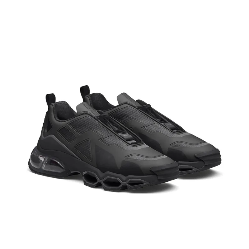 PRADA Collision Cross Abrasion Resistant, Breathable, Lightweight Low Top Casual Shoes Men's Black-2