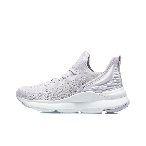 LiNing EazGo Comfortable Collection Lightweight Low-Top Sports Casual Shoes Women's Purple Gray