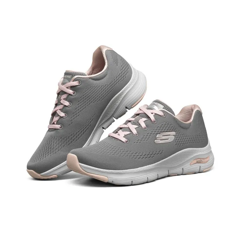 Skechers Arch Fit Sports Shoes Gray/Pink Women's-2