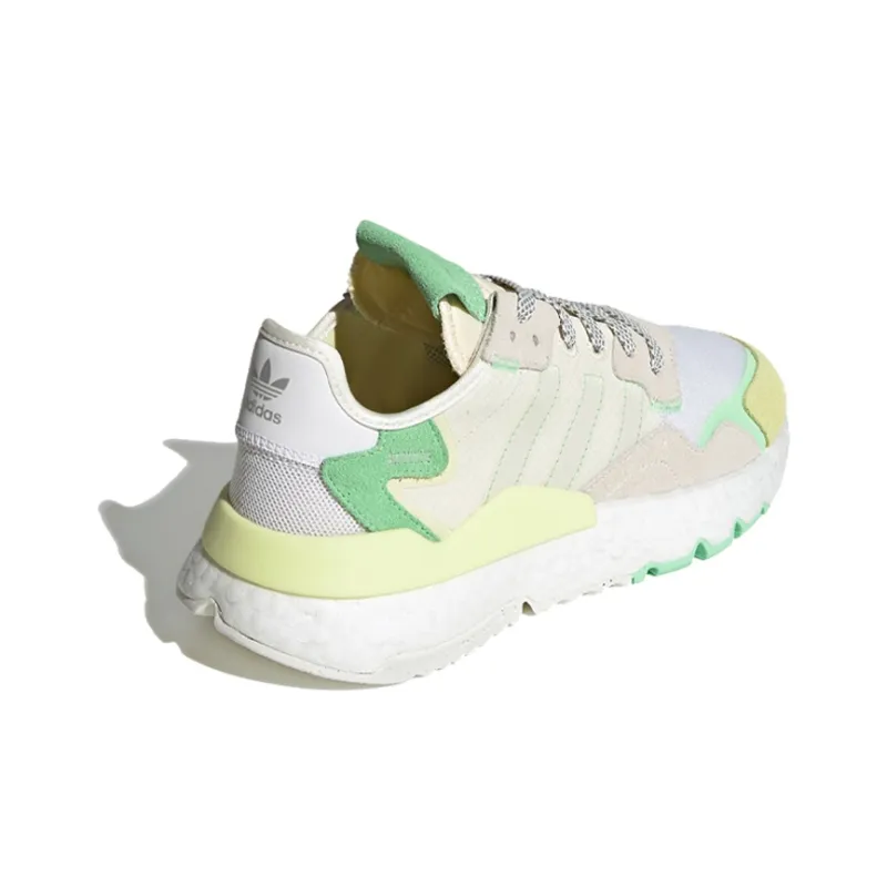 Adidas Originals Nite Jogger 'White Yellow Green' Women's-3