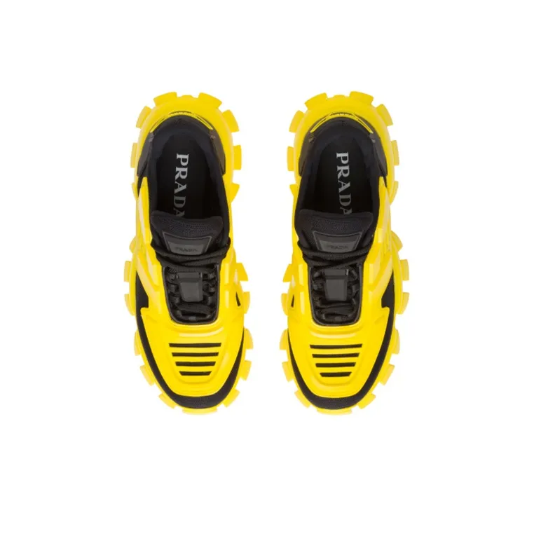 PRADA Cloudbust Thunder Casual Shoes Women's Low Top Black/Yellow-4