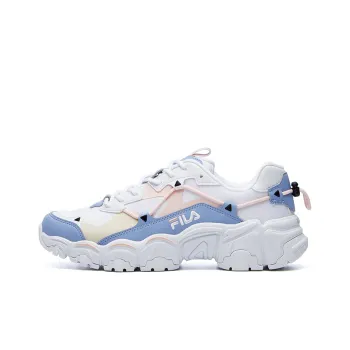 FILA Fluid Low Tops Sports Shoe White Blue Pink Women's