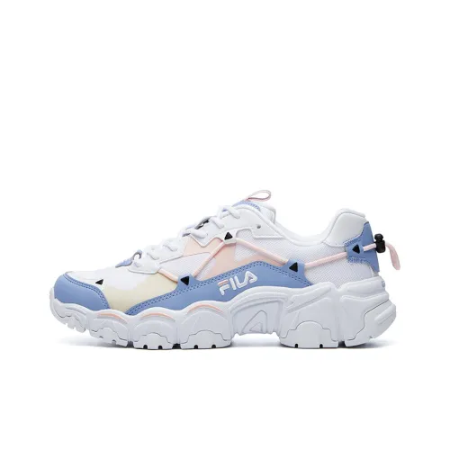 FILA Cat Claw Casual Shoes Women's Low-Top FILA White/Slant Blue/Pink