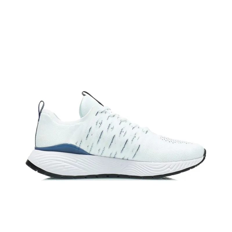 LiNing Soft Cushioned Anti Slip Wear Resistant Breathable Lightweight Low Top Sports Casual Shoes White-1