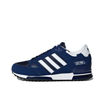 Adidas Originals ZX 750 Wear Resistant Low Top Casual Shoes Men's Blue White