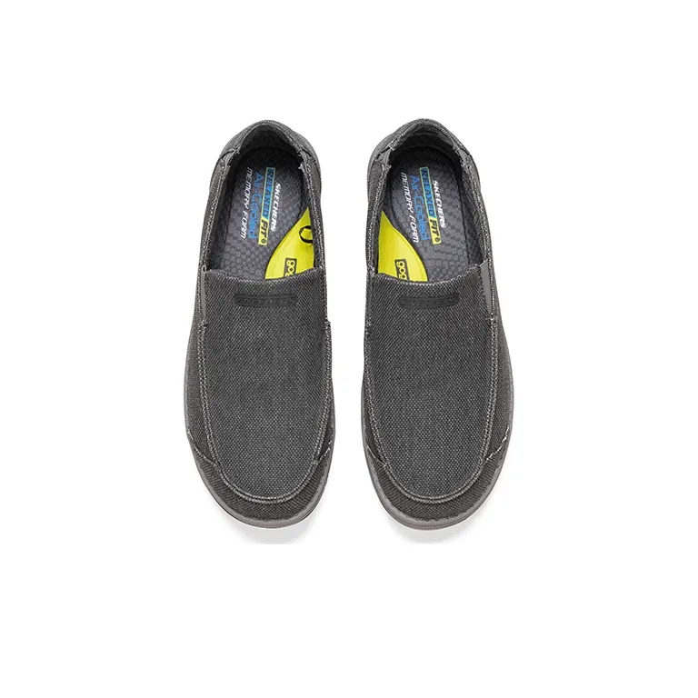 Skechers Melson Low-Top Casual Shoes Men's Black-3