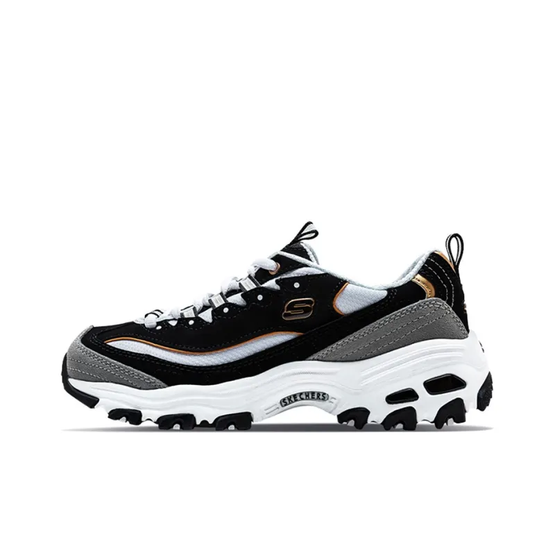 Skechers D'Lites Running Shoes Black/White Women's-0
