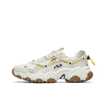 FILA Cat Claw Low Top Casual Shoes Women's Gray White Yellow