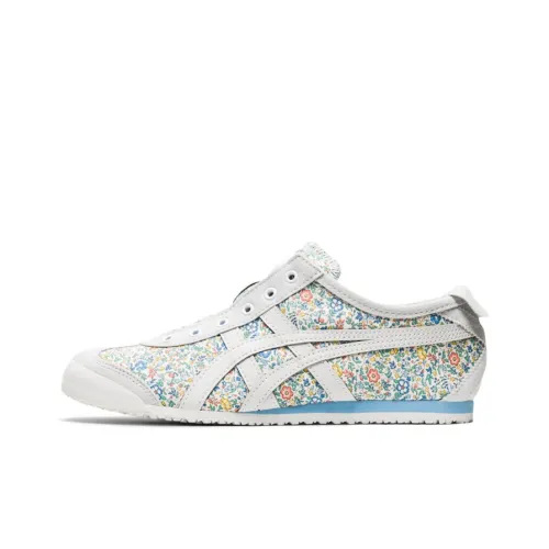 Onitsuka Tiger MEXICO 66 Casual Shoes Women's Low-Top Floral Pattern White