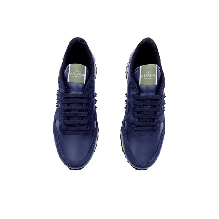 Valentino Rockrunner Low Top Athletic Shoes Men's Blue-2