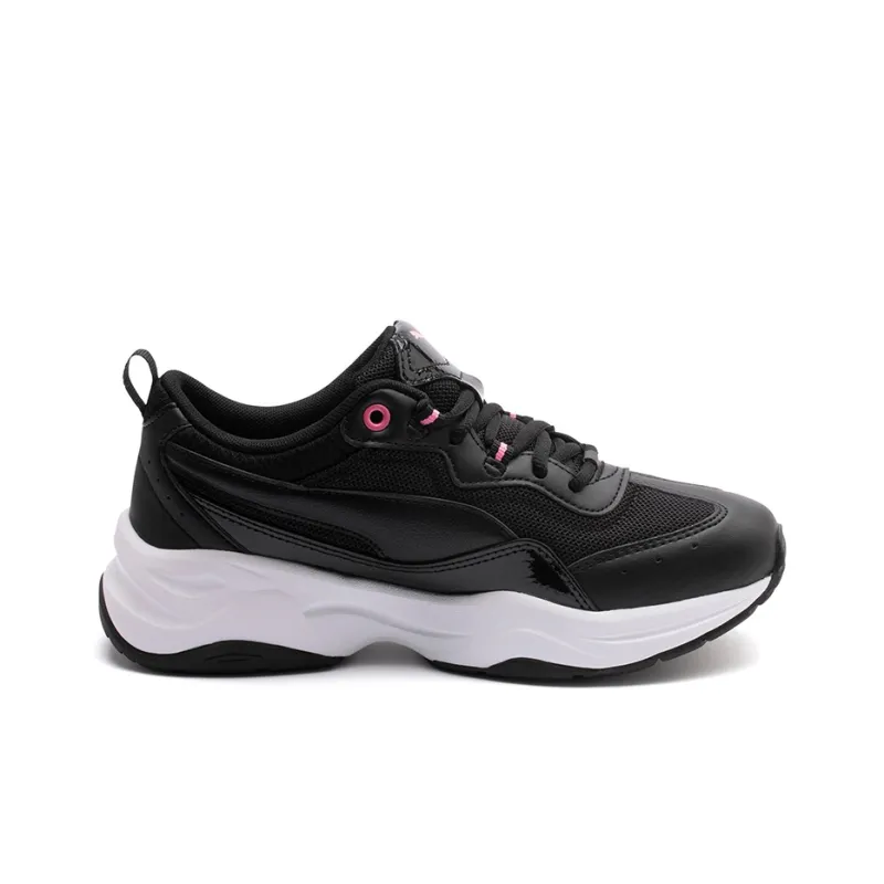 PUMA Cilia Patent Trainers Black Women's-1