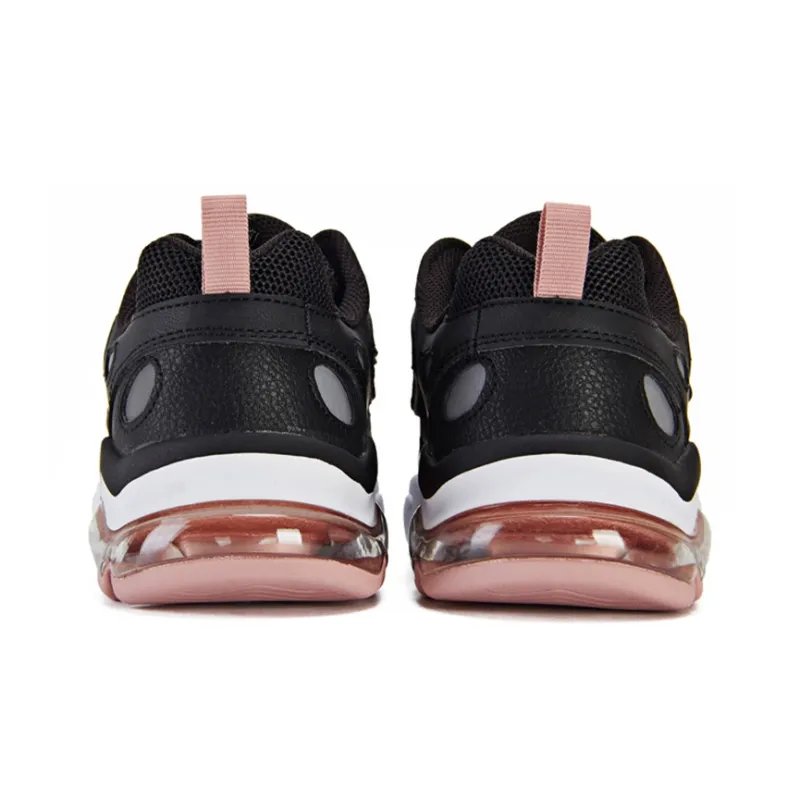 361° Cushioning, Slip Resistant, Abrasion Resistant Coverage Low Top Sports Casual Shoes Women's Black Gold-3