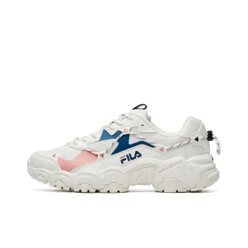 FILA Fluid Low Tops Sports Shoe White Blue Women's