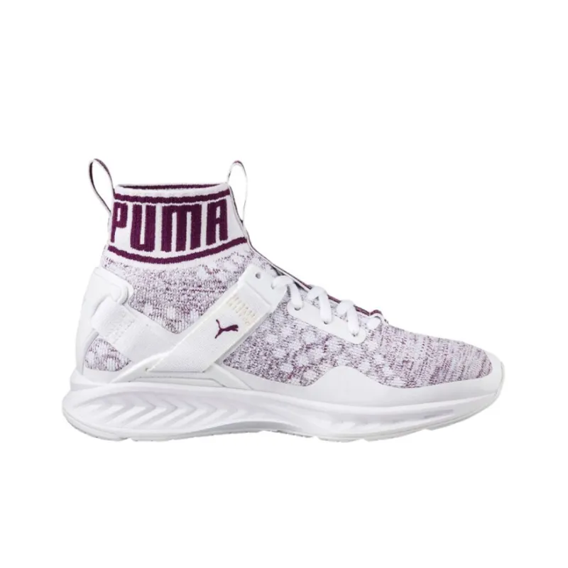 PUMA EVOKNIT Casual Shoes Women's High-Top White/Purple-1