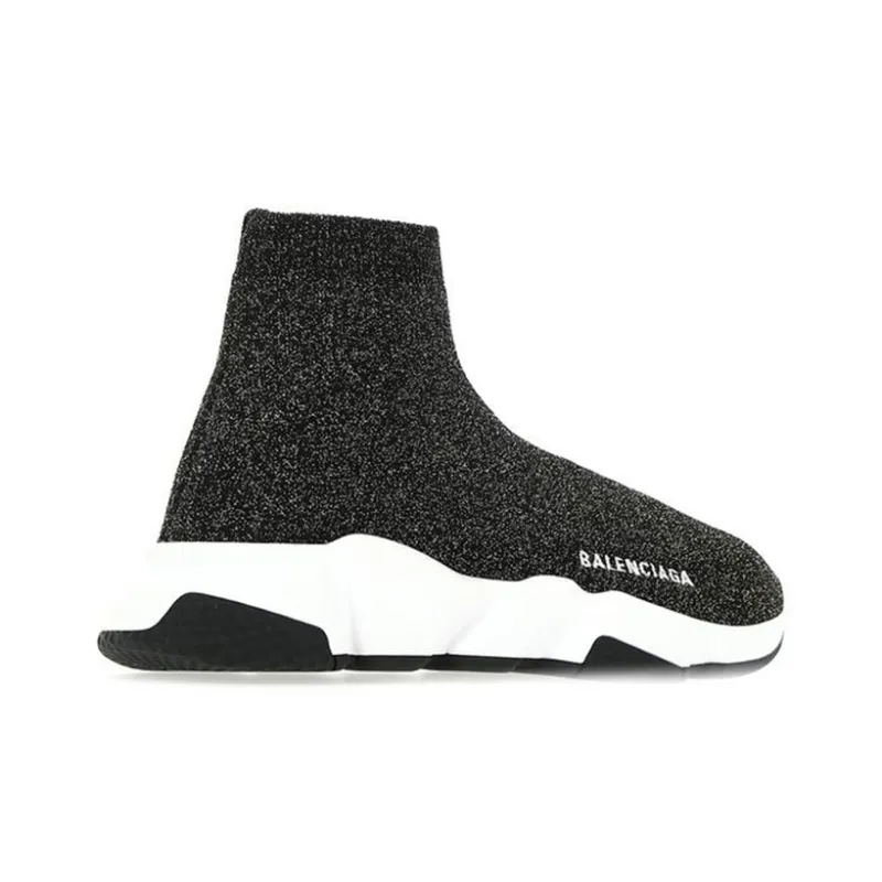 Balenciaga Speed Logo Socks Shoes Black Women's-2