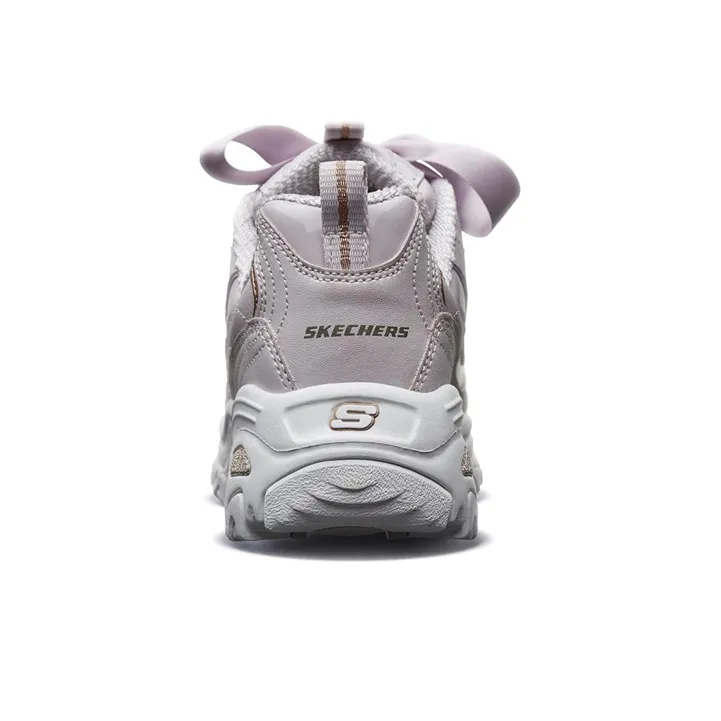 Skechers D'LITES 1.0 Anti Slip And Wear Resistant Coverage Support Low Top Casual Shoes Women's Lavender-3