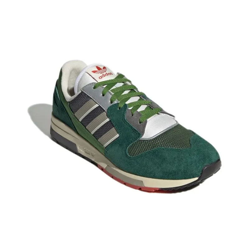 Adidas Originals ZX 420 Wear-Resistant Coverage Low-Top Casual Shoes Unisex Gray Green-2