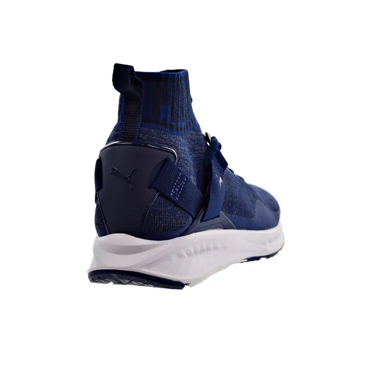 PUMA Ignite Evoknit EvoKNIT Cushioning Coverage High-Top Casual Shoes Men's Blue-3